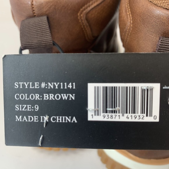 New York & Company Gideon NY1141 Ankle Boots Men\'s 9 Brown Leather Lace Up 8105 main image 12
